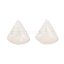 Opaque Resin Decoden Cabochons, Triangle, White, 12x10.5x3.5mm(CRES-I036-19A)