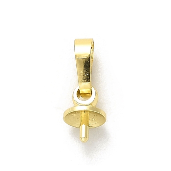 Rack Plating Brass Ice Pick Pinch Bails, Long-Lasting Plated, Lead Free & Cadmium Free, Real 18K Gold Plated, 13mm, Hole: 6.2x3.5mm, Pinch Bails: 7x5mm, Pin: 1mm