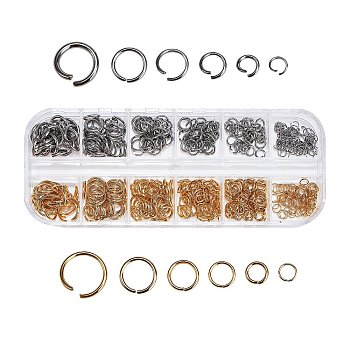 304 Stainless Steel Open Jump Rings, Mixed Color, 6x0.7mm, Inner Diameter: 5mm