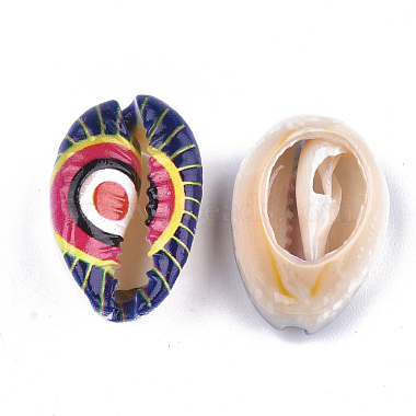 Perles de coquillage cauri naturelles imprimées(X-SSHEL-T007-15)-3