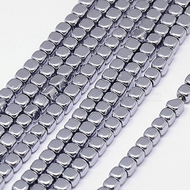 Chapelets de perles en hématite synthétique sans magnétiques(G-J172-4x4mm-02)-1