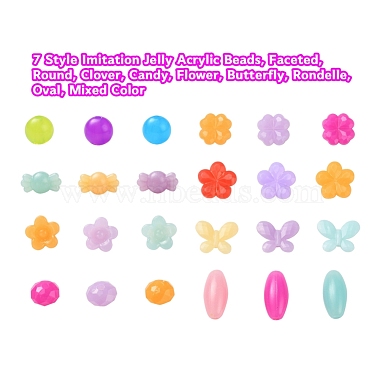 533Pcs 7 Style Imitation Jelly Acrylic Beads(JACR-YW0001-01)-2