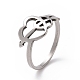 201 Stainless Steel Arrow of Cupid Finger Ring(RJEW-J051-19P)-1