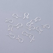 Plastic Earring Hooks, Ear Wire, with Horizontal Loop, Clear, 13x7mm, Hole: 1mm(KY-F010-06)