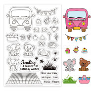 PVC Plastic Stamps, for DIY Scrapbooking, Photo Album Decorative, Cards Making, Stamp Sheets, Food Pattern, 16x11x0.3cm(DIY-WH0167-56-591)