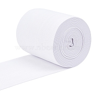 Flat Elastic Rubber Cord/Band, Webbing Garment Sewing Accessories, White, 120mm, about 6m/Roll(OCOR-WH0032-38D-02)