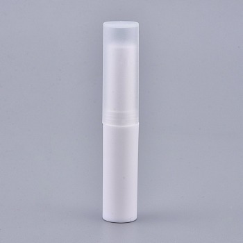 DIY Empty Lipstick Bottle, Lip Gloss Tube, Lip Balm Tube, with Cap, White, 8.3x1.5cm, Capacity: 4ml(0.13 fl. oz)