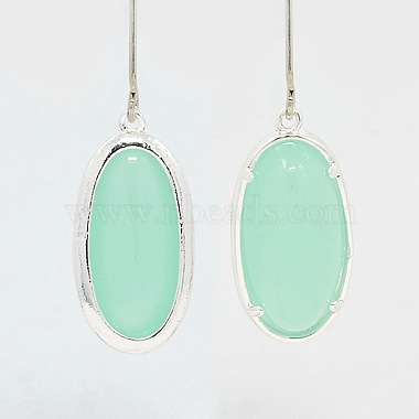 Silver Color Plated Brass Glass Pendants(GLAA-J047-06S)-2