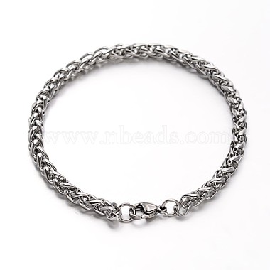 304 Stainless Steel Wheat Chain Jewelry Sets For Men(SJEW-O032-04P)-4