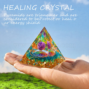 Натуральные фиолетовые украшения из кристаллов авантюрина в виде пирамиды(JX071A)-5