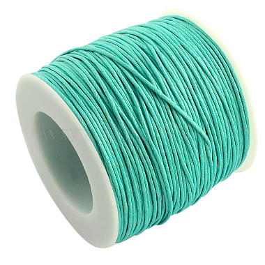 1mm Aquamarine Waxed Polyester Cord Thread & Cord