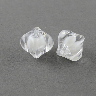 10mm Clear Rhombus Acrylic Beads