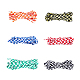 Superfindings 6 Paare 6 Farben Schnürsenkel aus Polyesterschnur mit Schottenmuster(FIND-FH0006-85A)-1