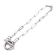 304 bracelets chaîne en acier inoxydable avec trombone(BJEW-O186-02P)-1
