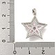 Star Rack Plating Brass Cubic Zirconia Pendants(KK-M291-10P)-3