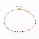 Faceted Glass Beaded Necklaces(NJEW-JN03278)-2