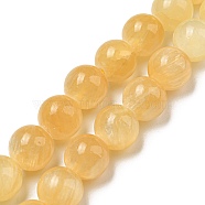 Natural Honey Calcite Beads Strands, Round, 10mm, Hole: 1mm, about 39pcs/strand, 15.47''(39.3cm)(G-R494-A05-04)