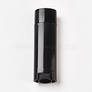 4.5g PP Plastic DIY Empty Lipstick Containers, Lip Gloss Tube, Lip Balm Tube, with Cap, Black, 6.65x2x1.3~1.7cm, Inner Size: 4.8cm(DIY-WH0095-A03)
