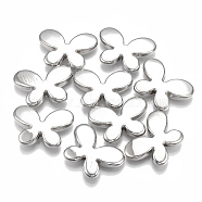 CCB Plastic Beads, Butterfly, Platinum, 21.5x30x6mm, Hole: 2.5mm(X-CCB-S160-166)