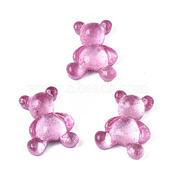 Spray Painted Transparent Resin Cabochons, Bear, Flamingo, 12x9x4mm(CRES-S302-62-A03)