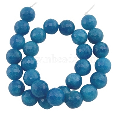 Brins blancs naturels de perles de jade de pierres précieuses(G-D610-6mm)-2