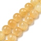 Natural Honey Calcite Beads Strands(G-R494-A05-04)-1