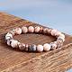 Gemstone Beads Stretch Bracelet(BJEW-SW00021)-2