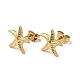 Ion Plating(IP) 304 Stainless Steel Starfish Stud Earrings for Women(EJEW-I285-06G)-1