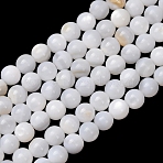 Natural Freshwater Shell Beads Strands, Smooth Round, White, 4mm, Hole: 0.6mm, about 46pcs/strand, 7.17''(18.2cm)(SH-CBA2978-07D-03)