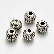 Tibetan Style Alloy Lantern Spacer Beads, Lead Free & Cadmium Free & Nickel Free, Antique Silver, 5x4mm, Hole: 1mm(X-PALLOY-E381-06AS-NR)