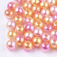 Acrylic Imitation Pearl Beads, Round, Hot Pink, 8mm, Hole: 1.2~2mm, about 1800pcs/500g(MACR-N001-01C)