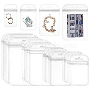 160Pcs 4 Styles Transparent Plastic Zip Lock Bags, Resealable Packaging Bags, Rectangle, Clear, 9~15x5.5~10.5x0.02cmm, unilateral thickness: 2.3 Mil(0.06mm), 40pcs/style(OPP-BC0001-12)