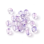 Glass Beads, Round, Thistle, 8mm, Hole: 1.4mm(GLAA-C021-01G)