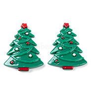 Christmas Decorations Theme Opaque Resin Decoden Cabochons, Christmas Tree, 42x33x6mm(RESI-Z026-01S)