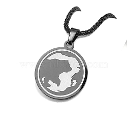 Bear Stainless Steel Pendant Necklaces, Stainless Steel Color, 23.62 inch(60cm)(PW-WG3B8FA-01)