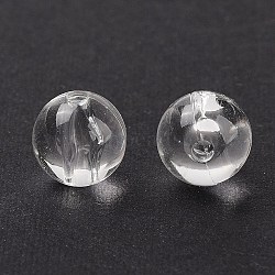 Transparent acrylic beads, Round, White, about 8mm in diameter, hole:1.5mm(X-PL526_8MM)