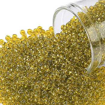 TOHO Round Seed Beads, Japanese Seed Beads, (2155) Transparent Chamomile, 11/0, 2.2mm, Hole: 0.8mm, about 5555pcs/50g