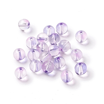 Glass Beads, Round, Thistle, 8mm, Hole: 1.4mm