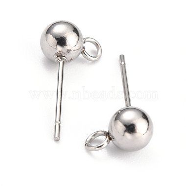 Boucles d'oreilles à tige en acier inoxydable anti-ternissement 304(STAS-Z035-02P-E)-2