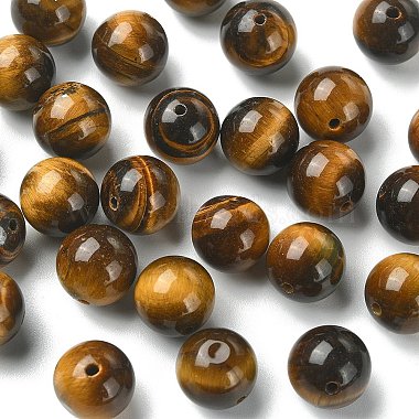 natürliche Tigerauge runde Perlen(G-YW0001-57)-2