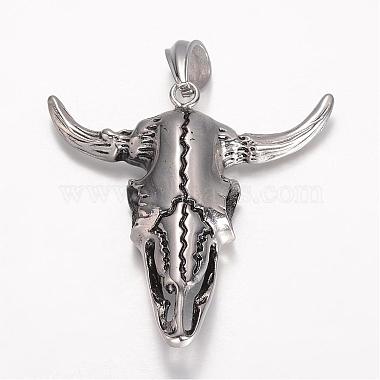Antique Silver Other Animal Stainless Steel Big Pendants