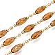 Handmade Brass & Glass Beaded Link Chains(CHC-Q021-04C-G)-1