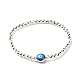 Malaisie naturelle & howlite & roche de lave & perles d'hématite synthétique énergie puissance ensemble de bracelets extensibles pour fille femmes(BJEW-JB07033)-2