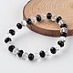 Faceted Abacus Glass Beaded Stretch Bracelets(BJEW-J172-03)-1