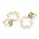 Brass Micro Pave Clear Cubic Zirconia Screw Carabiner Lock Charms(KK-S360-022-NF)-3