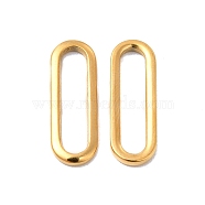 Ion Plating(IP) 304 Stainless Steel Link Rings, Oval, Real 18K Gold Plated, 18.5x6.5x1mm, Inner Diameter: 15.5x3mm(STAS-A070-G)