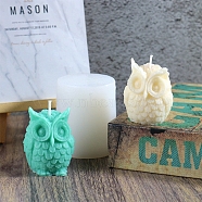 Owl Shape Candle DIY Food Grade Silicone Mold, Molds, For Candle Making, White, 5.8x4.8x5.3cm(PW-WG70504-01)