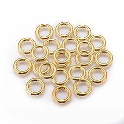Alloy Linking Rings, Lead Free and Cadmium Free, Donut, Golden, Size: about 14.5mm diameter, 2mm thick, hole: 10mm(X-EA499Y-G)