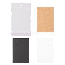 150Pcs 3 Colors Cardboard Display Cards, 150Pcs OPP Cellophane Bags, for Necklace and Earring, Mixed Color, 9x6cm, about 3 colors, 50pcs/color, 150pcs(CDIS-LS0001-03)