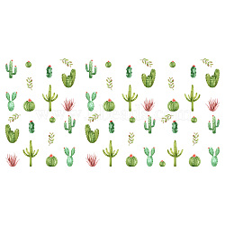 PVC Wall Stickers, Wall Decoration, Cactus Pattern, 290x860mm, 2pcs/set(DIY-WH0228-621)